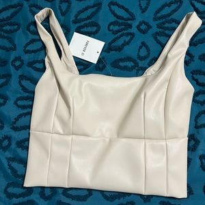 Faux Leather Crop Top
